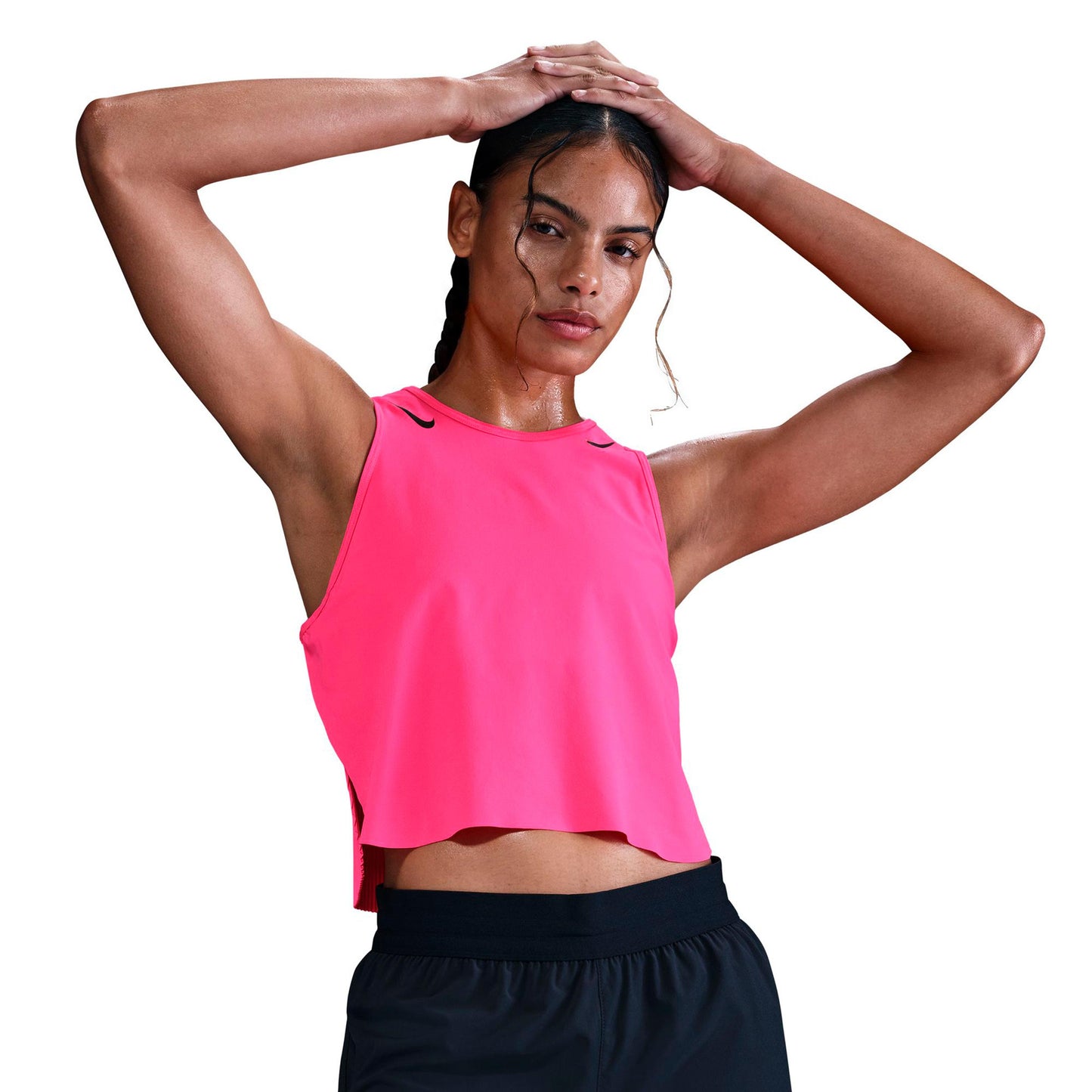 Nike AeroSwift   Camicia da corsa Donna - rosa, nero