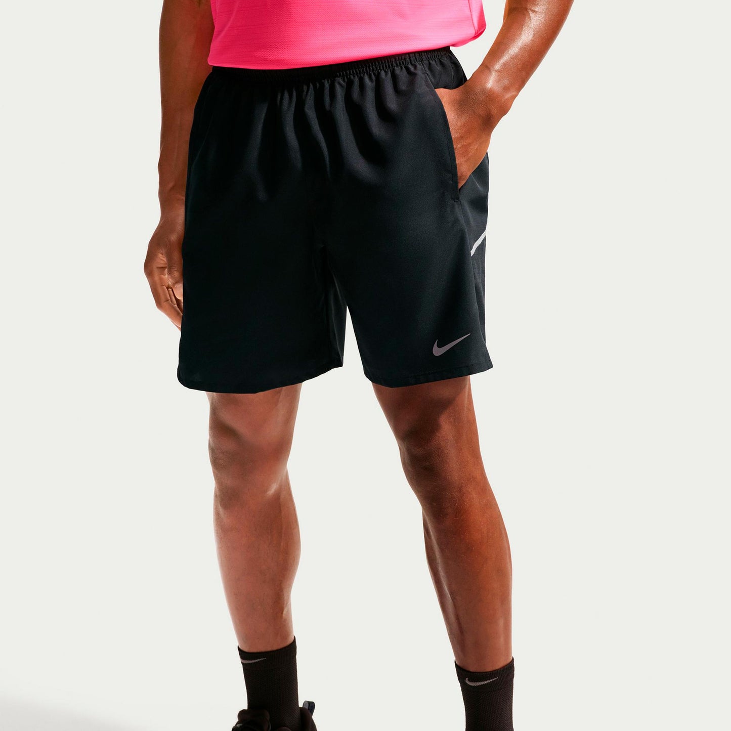 Nike Miler 5in  Pantaloncini da corsa Uomini - nero, argento