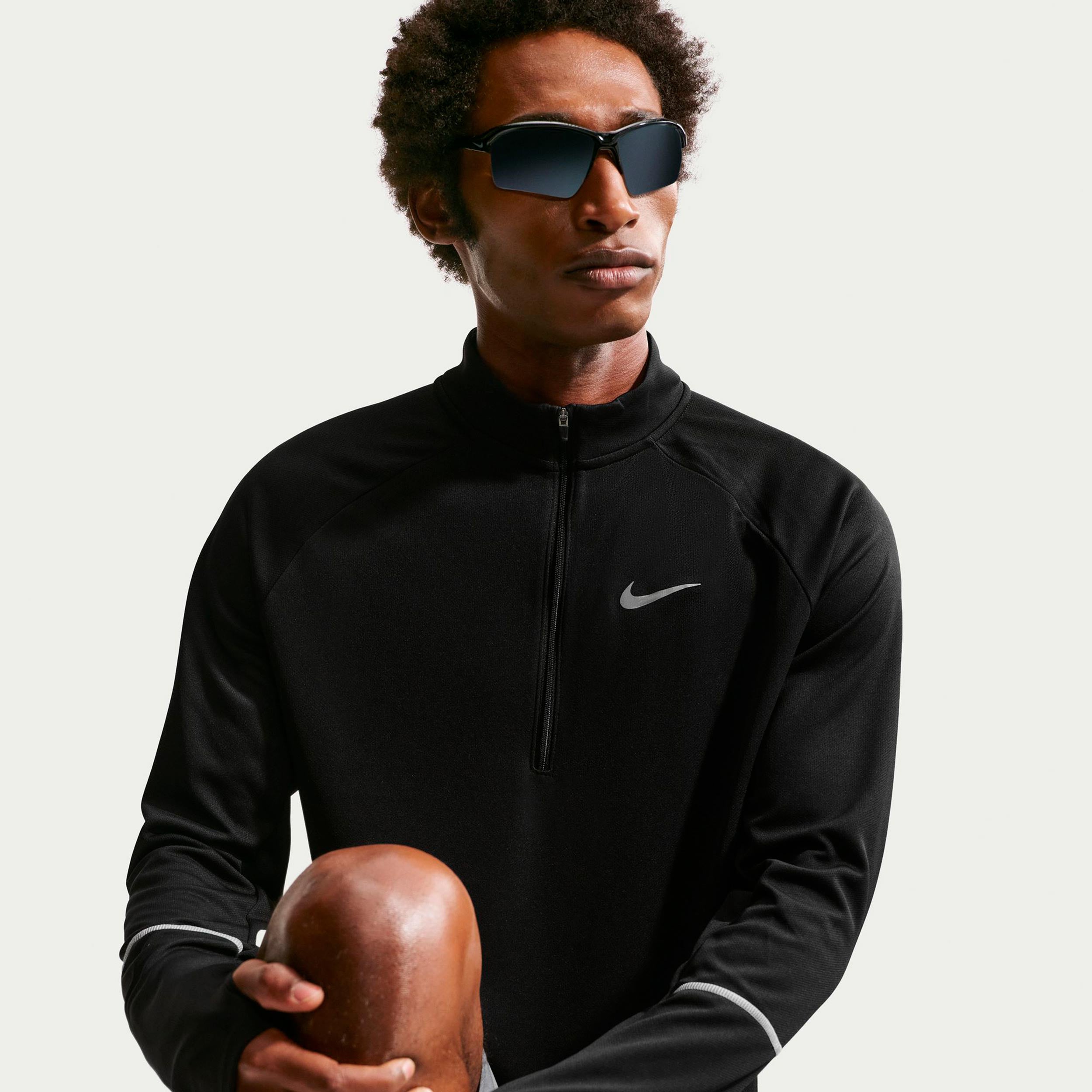 Nike Miler  Camicia da corsa Uomini - nero, argento