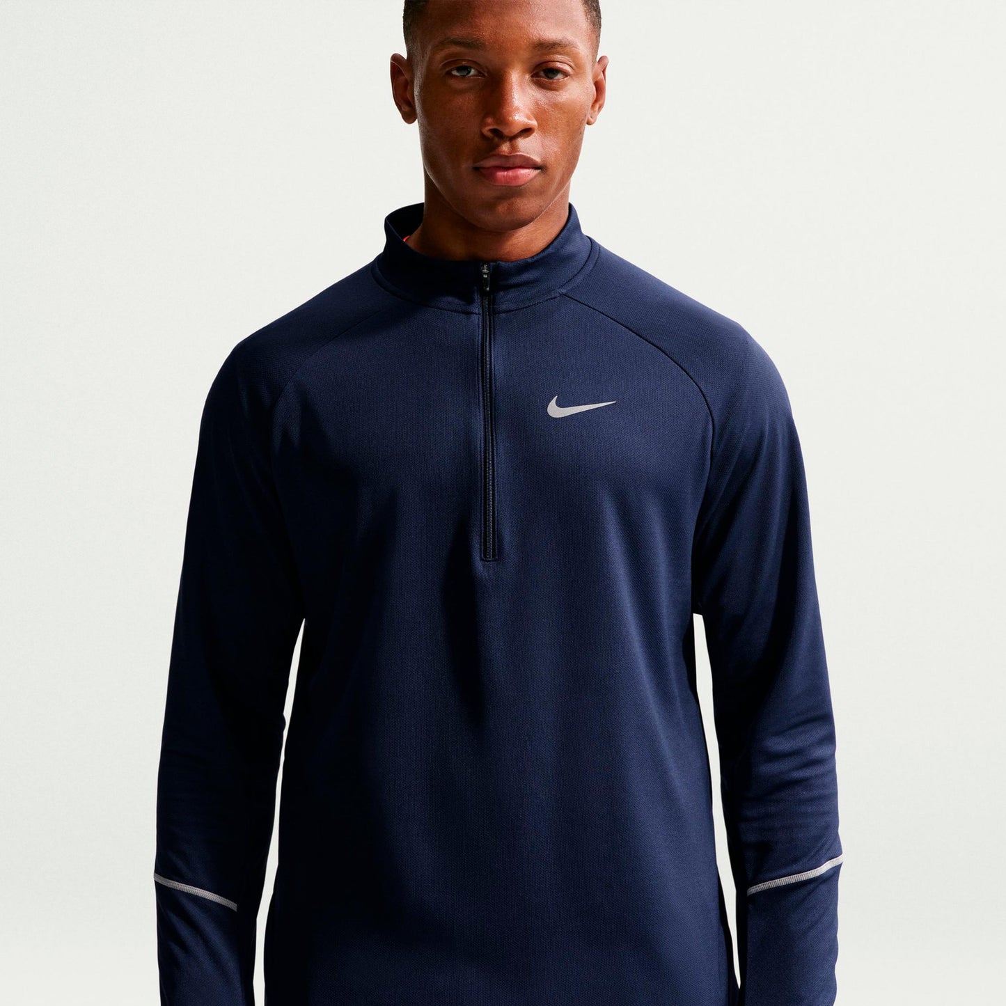 Nike Miler  Camicia da corsa Uomini - blu scuro, argento