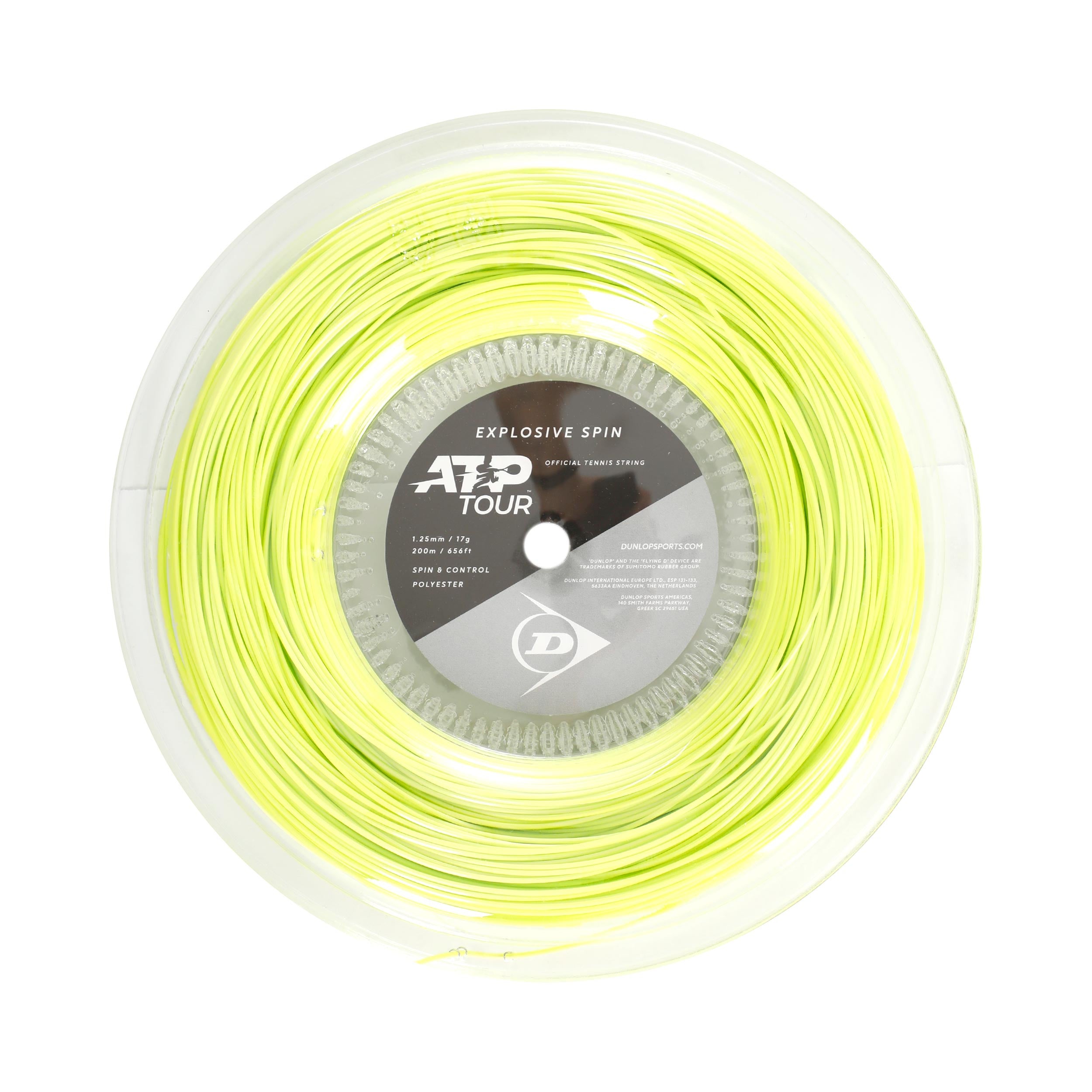 Dunlop Explosive Spin Rotolo di corde 200m - giallo