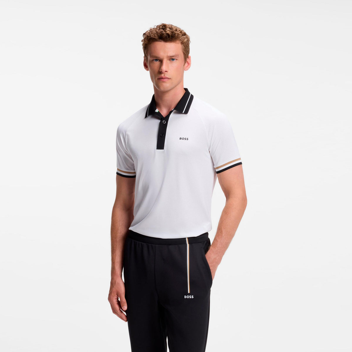 BOSS Court Polo Uomini - bianco