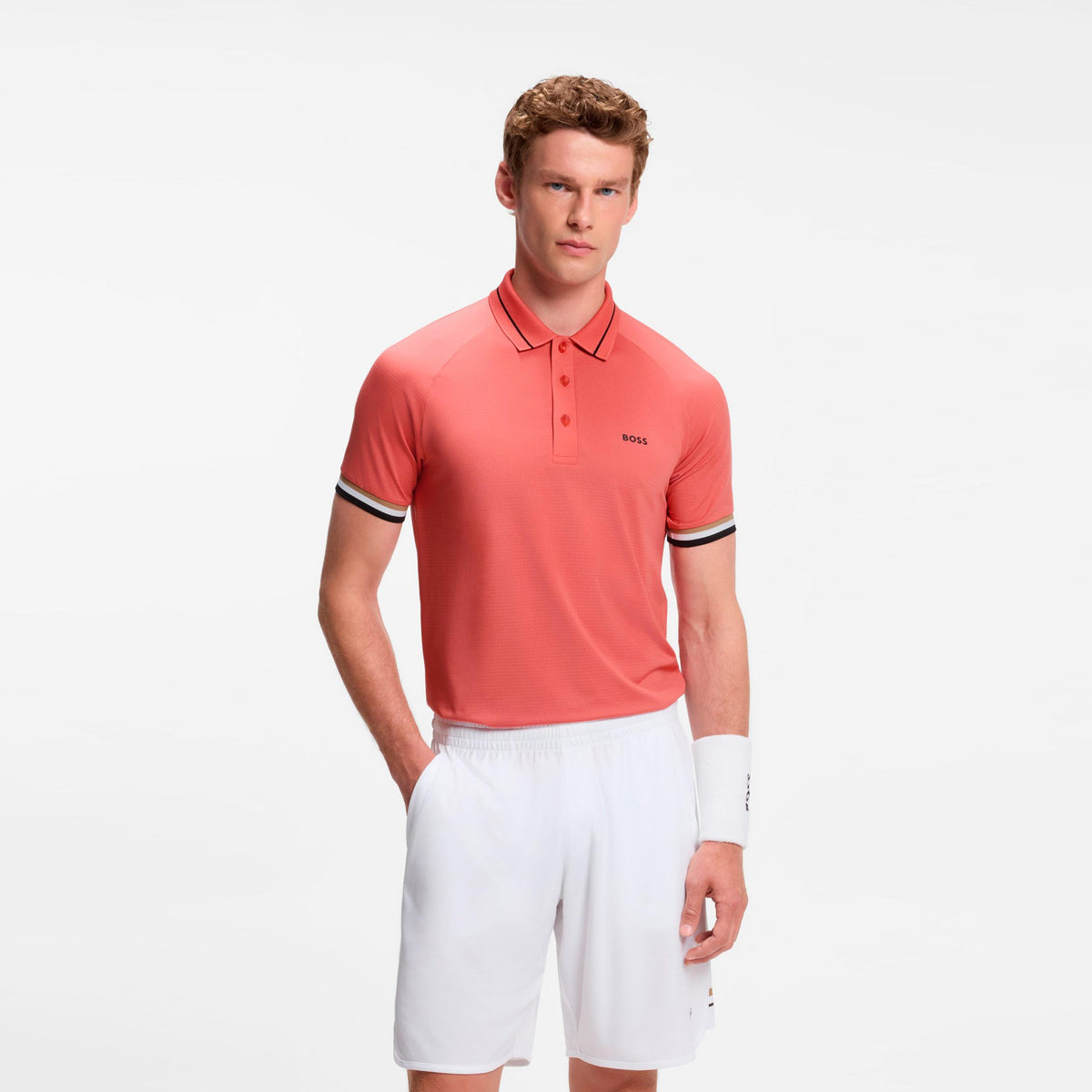 BOSS Court Polo Uomini - rosa antico