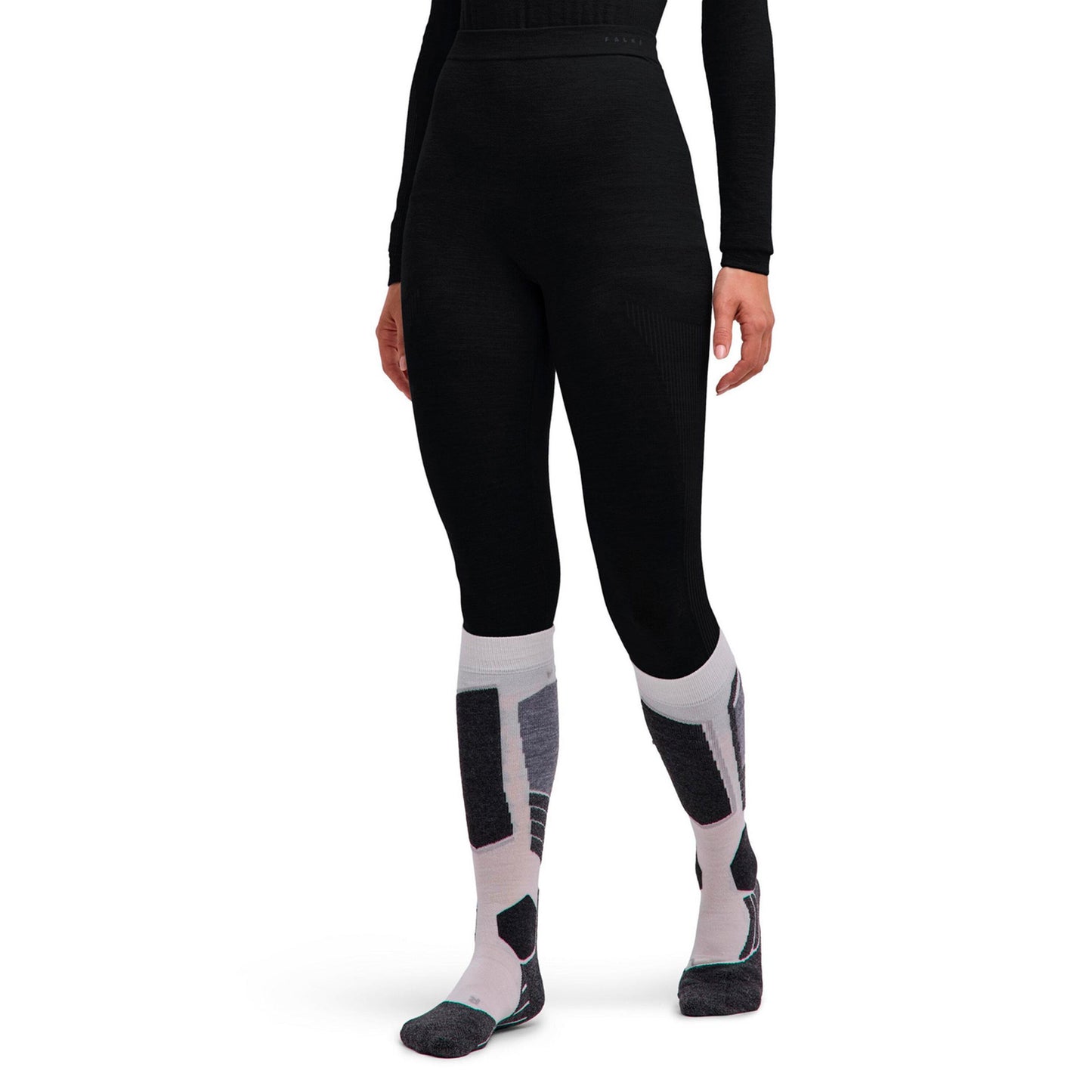 Falke Wool Tech Light 3/4  Calzamaglia Donna - nero
