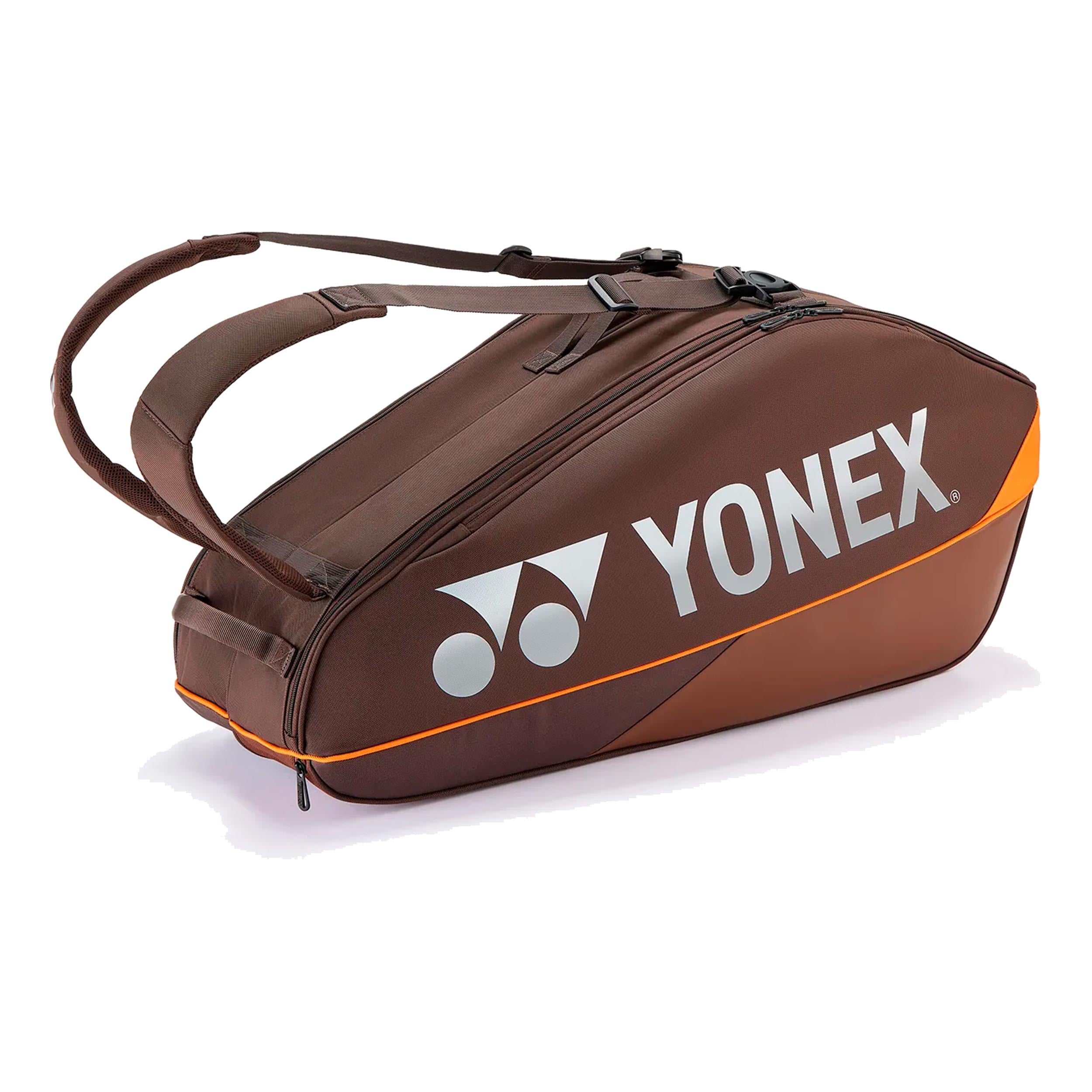 Yonex Pro Racquet Bag Espresso Brown Borsa per racchetta Da 6 - marrone, arancione