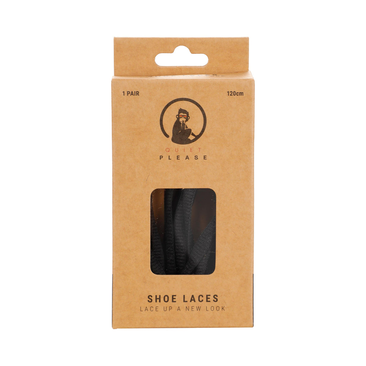 Quiet Please QP shoe laces 120cm Lacci - nero