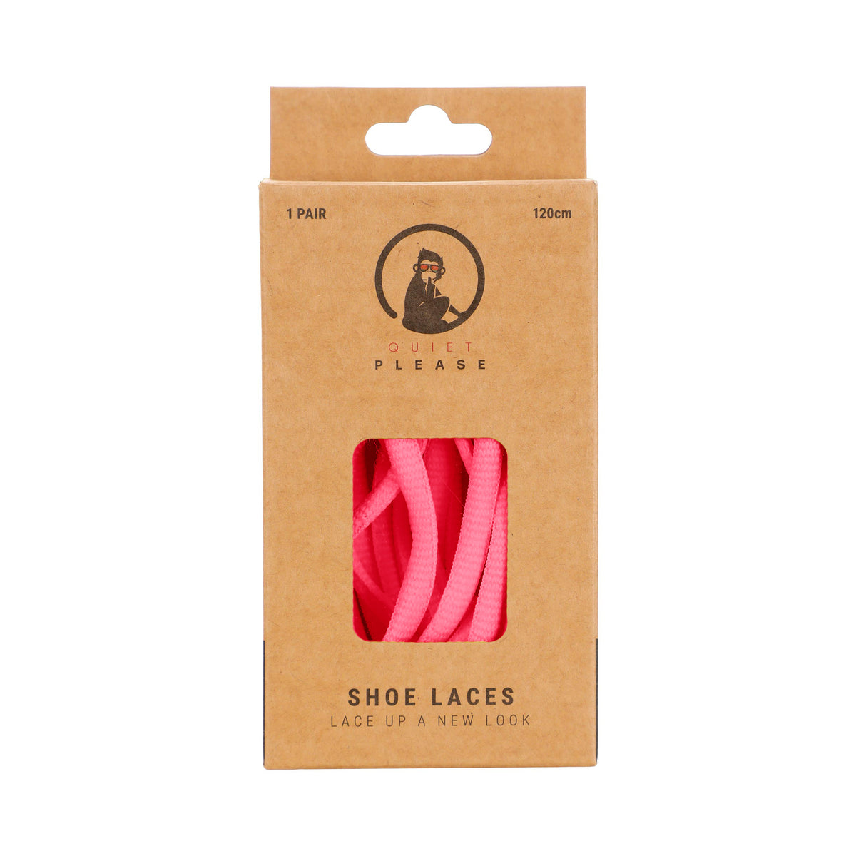 Quiet Please QP shoe laces 120cm Lacci - rosa
