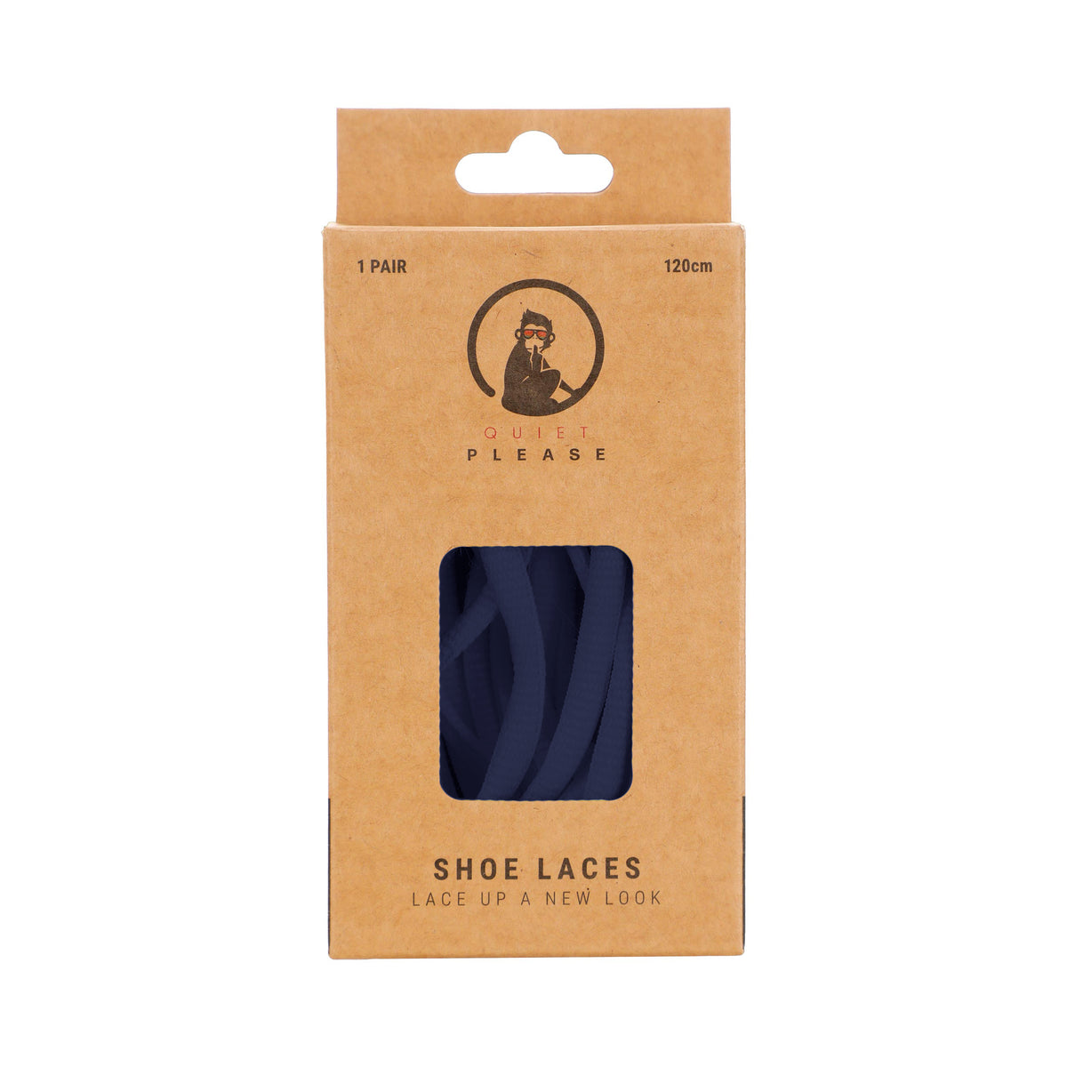 Quiet Please QP shoe laces 120cm Lacci - blu scuro