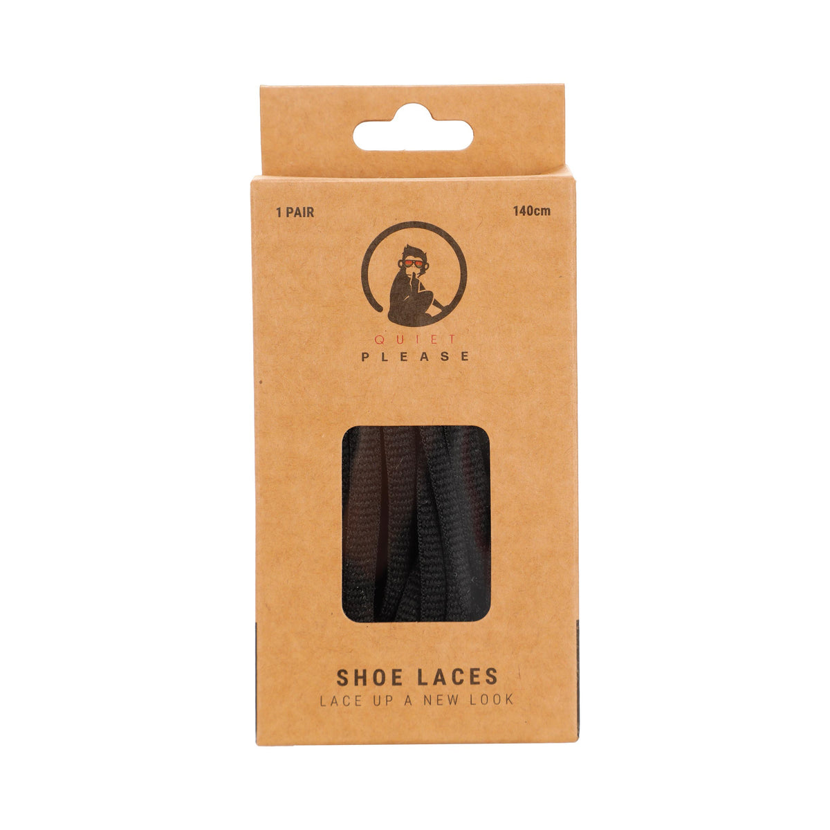 Quiet Please QP shoe laces 140cm Lacci - nero