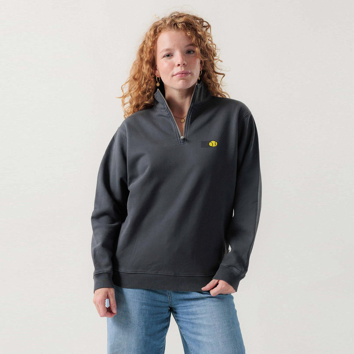 Lobster & Lemonade Snoopy Big Serve Energy – '83 Half Zip Felpa Unisex - grigio scuro