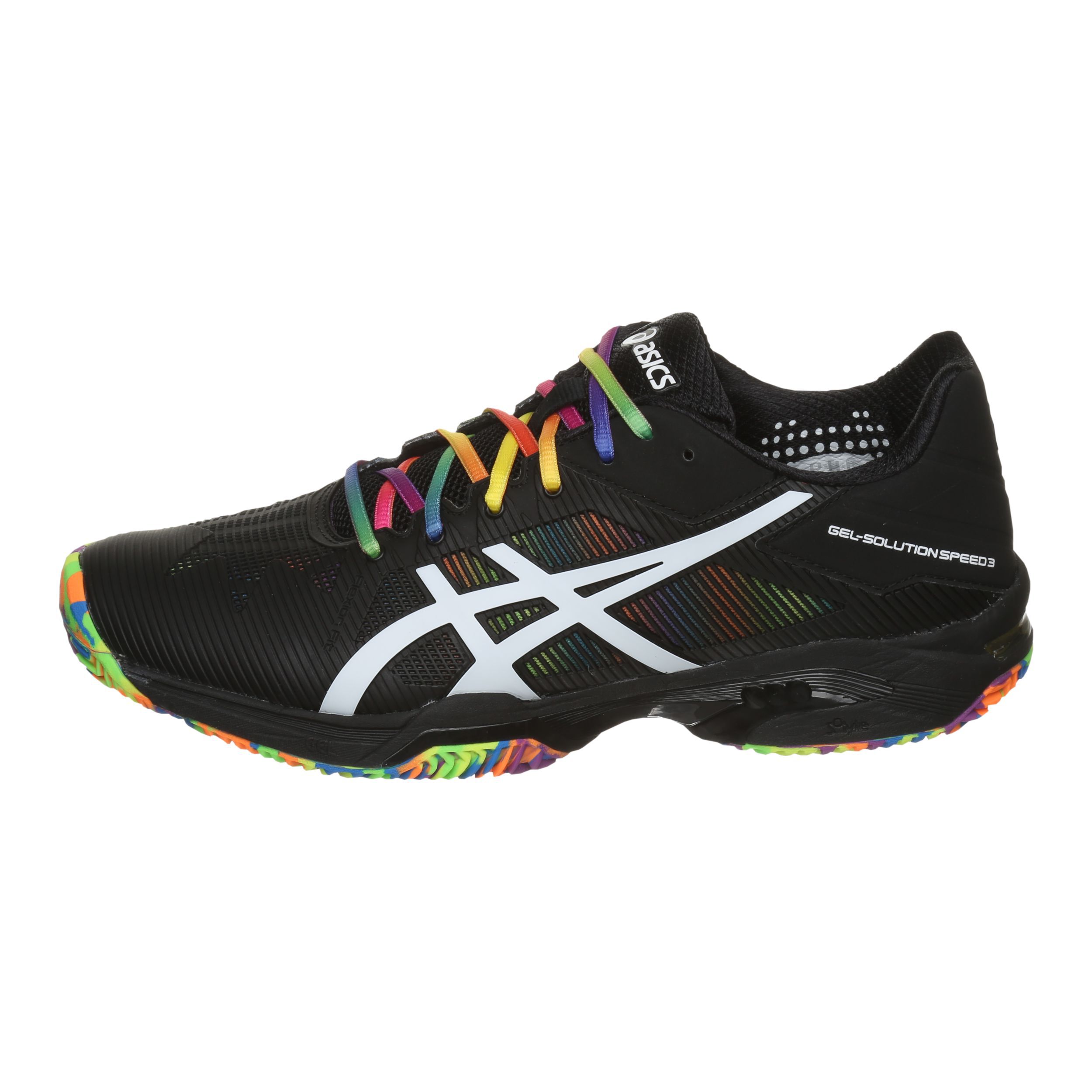 Gel Solution Speed 3 Clay Scarpa Per Terra Rossa Edizione Speciale Uomini Nero Bianco