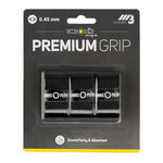 Overgrip Tennis-Point Premium Grip schwarz 3er