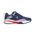 Scarpe da tennis Quiet Please Quiet Please Match Velcro Clay Scarpa Per Terra Rossa Bambini-Blu,Rosso