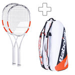 Confezione Di Racchette Babolat 2x Pure Strike Lite plus Schlägertasche