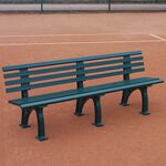 Strumenti Per Campi Da Tennis Tegra Tennisplatzsitzbank mit Lehne, Länge 2,00 m, grün