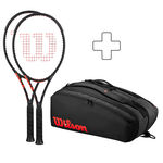 Confezione Di Racchette Wilson 2x CLASH 100 PRO V3.0 FRM plus Schlägertasche