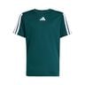 Essentials 3Stripes Maglietta Ragazzi - verde scuro, bianco