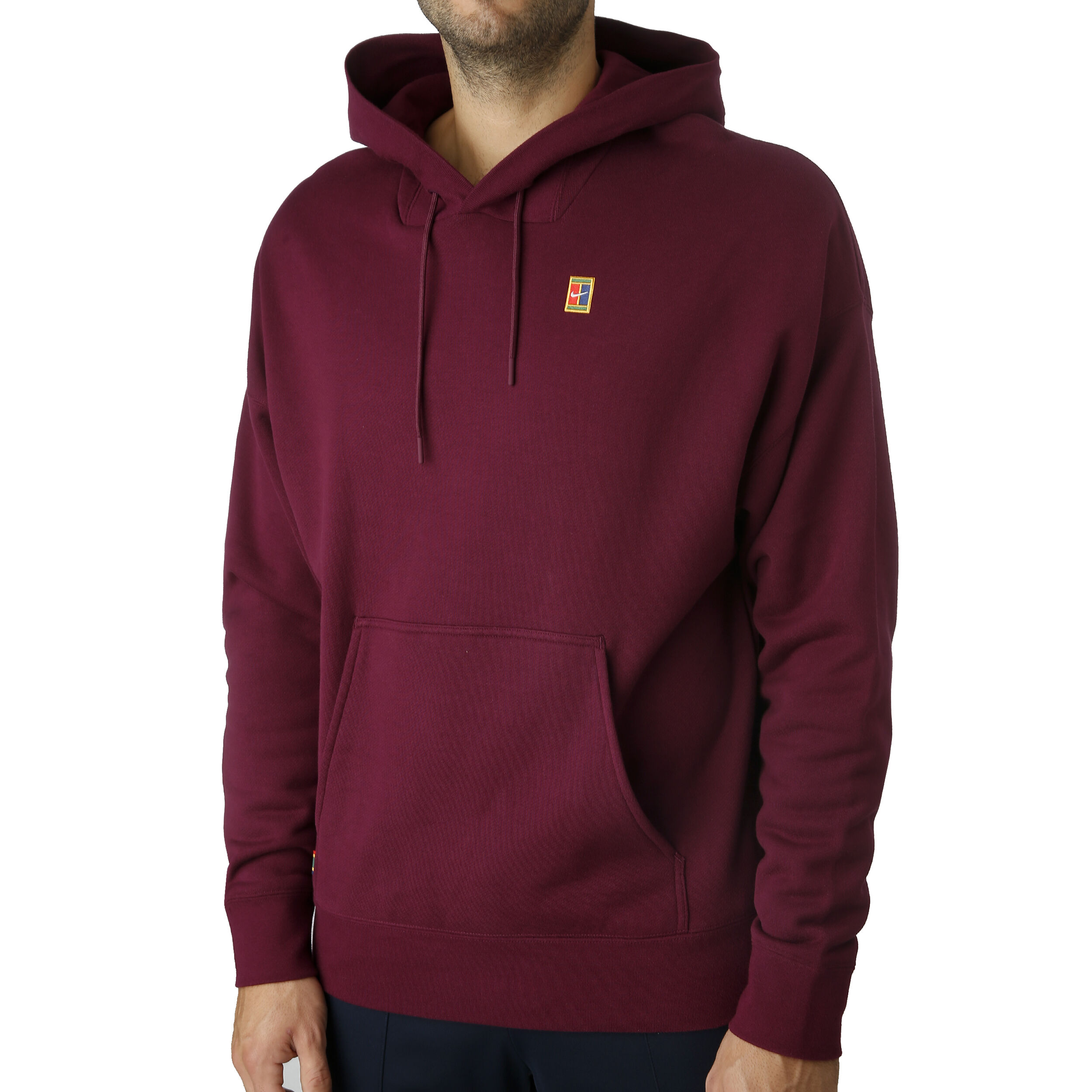 Buy Nike Court Heritage Fleece Felpa Con Cappuccio Uomini Berry