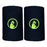 Long Polsino anti sudore Confezione da 2 Unisex - blu scuro, verde neon