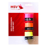 Overgrip MSV MSV Cyber Wet Confezione Da 3-Giallo Neon,Arancione Neon