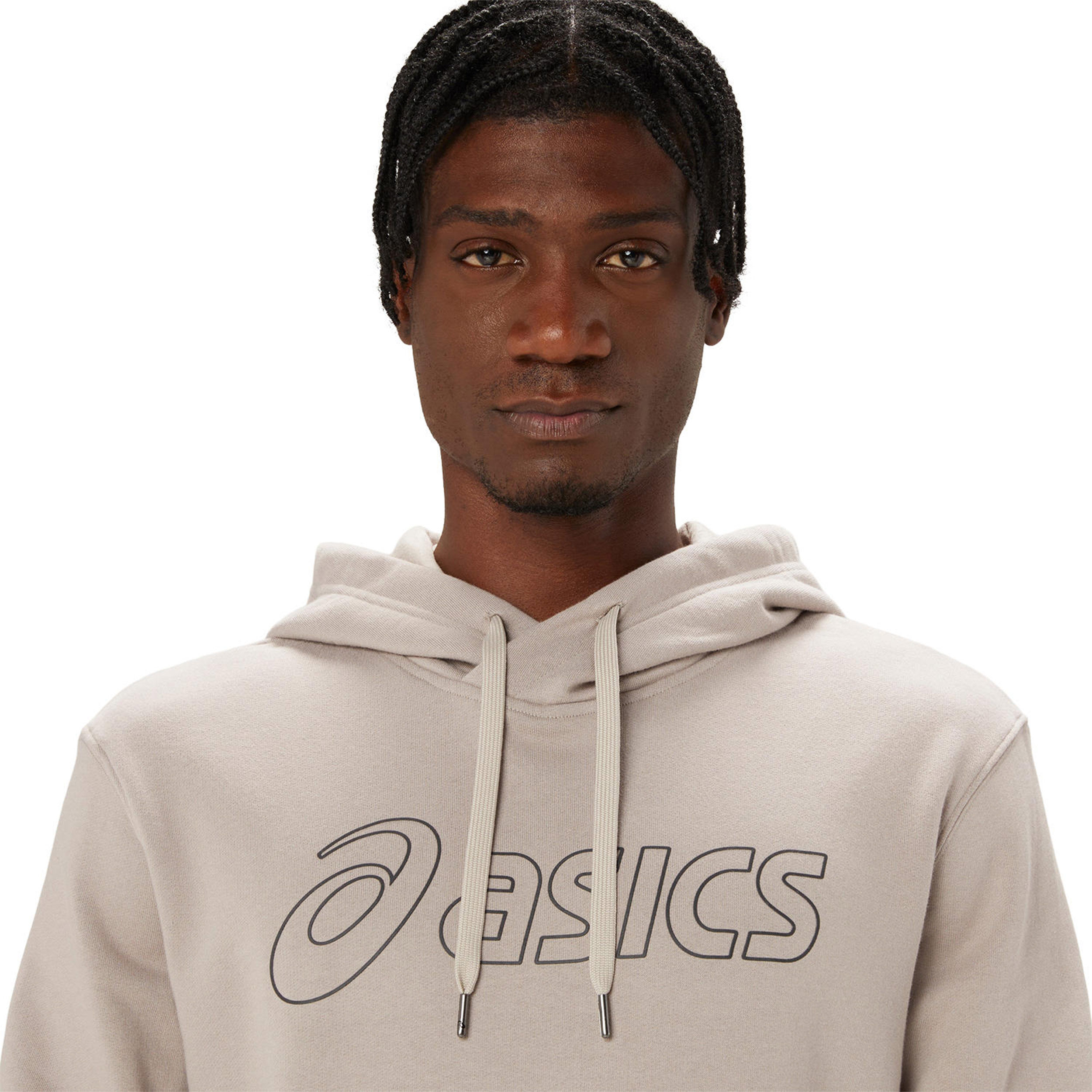 Buy ASICS Logo OTH Felpa Con Cappuccio Uomini Grigio Beige online Tennis Point IT