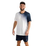 Abbigliamento da tennis BIDI BADU BIDI BADU Crew 2.0 Maglietta Uomini-blu scuro, bianco