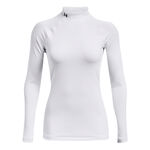 Abbigliamento Under Armour Under Armour Coldgear Authentics Mockneck Manica Lunga Donna-Bianco