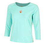 Abbigliamento Quiet Please Quiet Please Wild Stripes Manica Lunga Donna-Turchese,Rosso