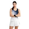 Crew Racerback Canottiera Donna-blu scuro, bianco