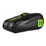 Borse Da Tennis Wilson Elite 15 Pack SMU Black/ Wild Lime