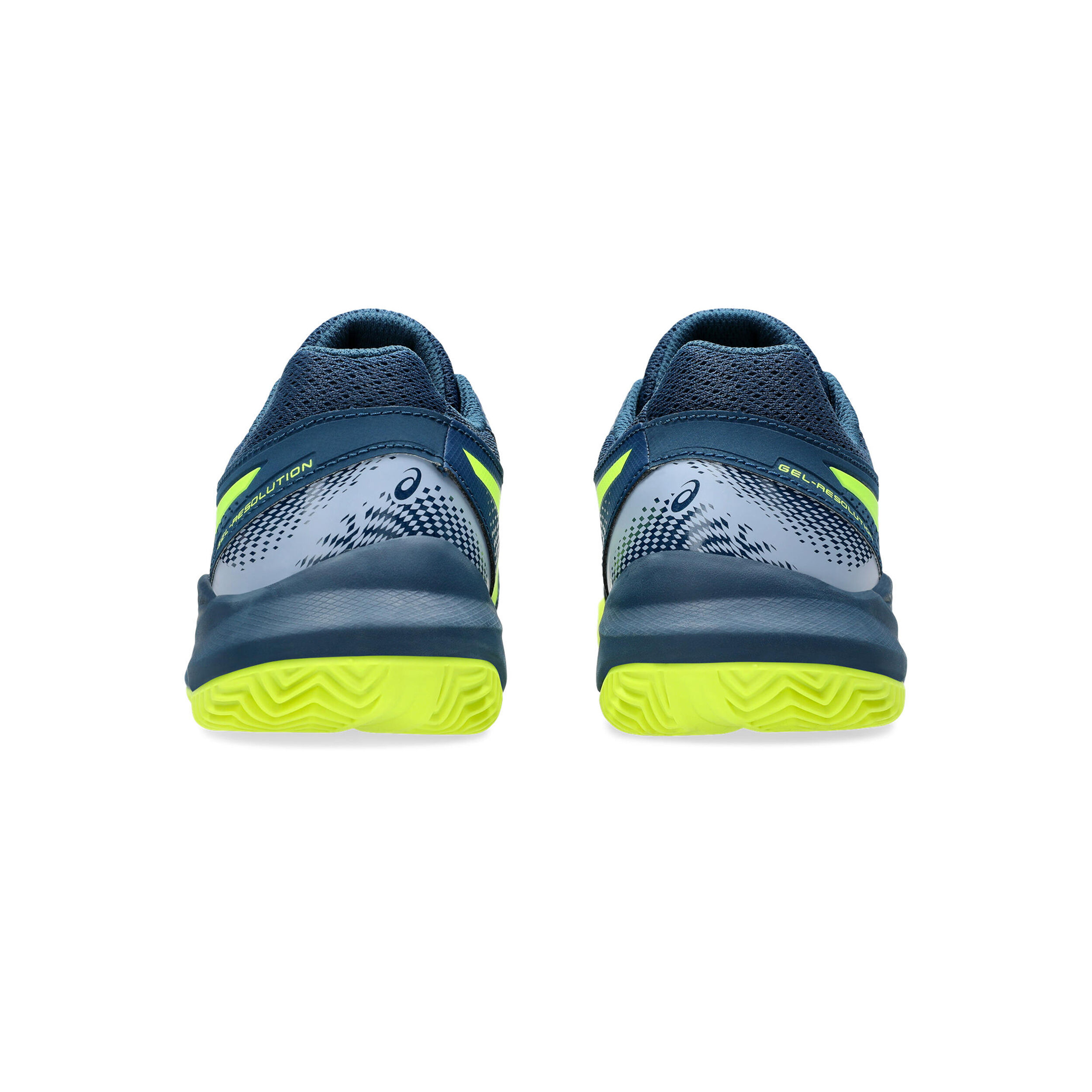 Buy ASICS Gel Resolution 9 GS Clay Scarpa Per Terra Rossa Bambini Blu Scuro Giallo Neon online Tennis Point IT