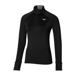 Abbigliamento Mizuno Mizuno Warmalite Half-Zip Top Da Corsa Donna-Nero,Nero