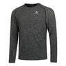 Crew Neck Essential Seamless Manica Lunga Uomini-Grigio