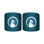 Abbigliamento da tennis Quiet Please Quiet Please Short Polsino Anti Sudore Confezione Da 2-Color Petrolio
