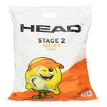 Palline da tennis HEAD HEAD Stage 2 Orange Sacchetto Da 72