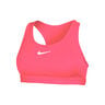 Swoosh MED Support Bra Reggiseni Sportivi Donna-Rosa,Bianco