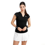 Abbigliamento da tennis BIDI BADU BIDI BADU Crew 2.0 V-Neck Maglietta Donna-nero