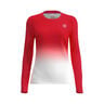 Crew Gradiant Manica Lunga Ragazze-Rosso,Bianco