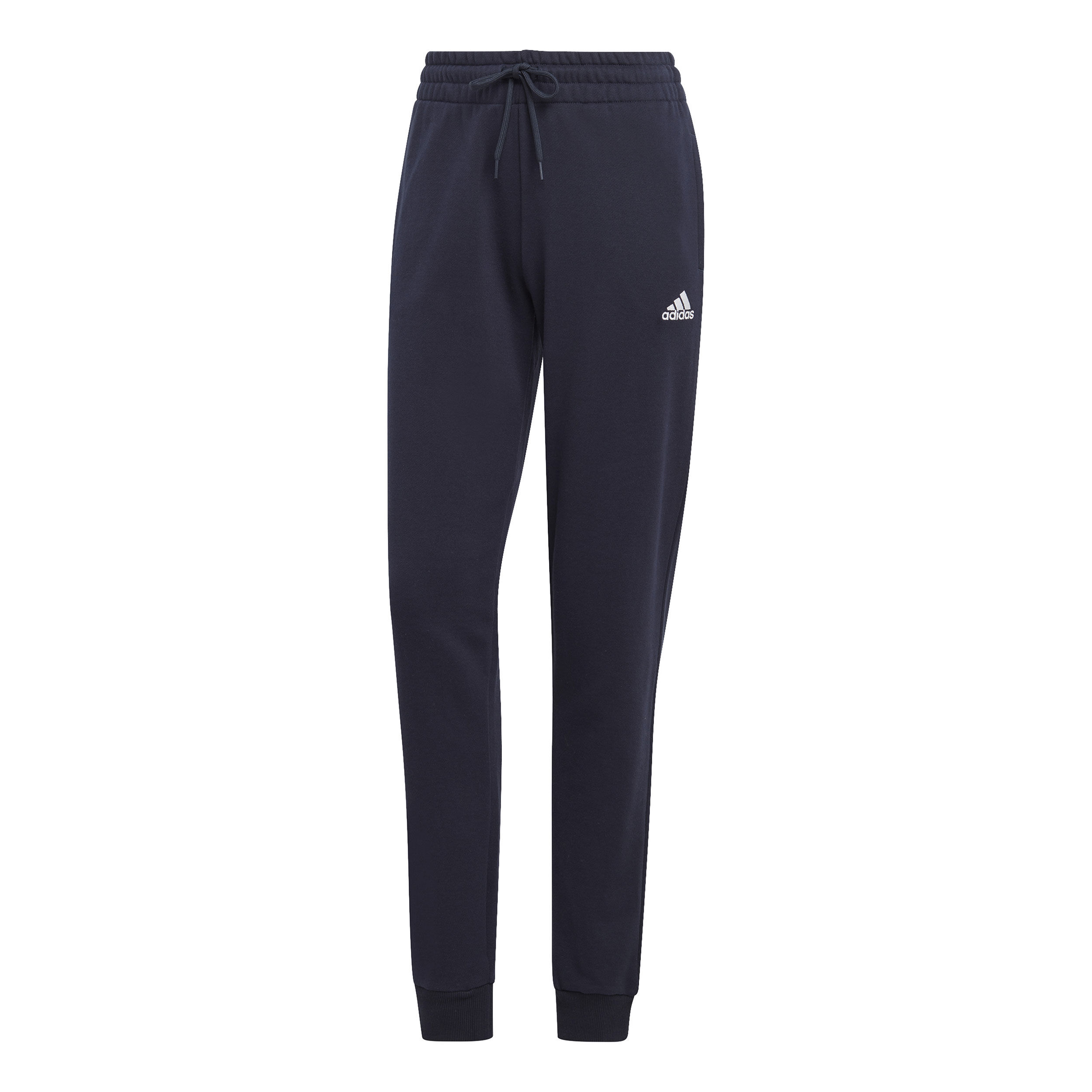 Essentials Linear French Terry Cuffed Pantalone Da Allenamento Donna Blu Scuro Bianco