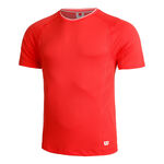 Abbigliamento Wilson Wilson Players Seamless Crew 2.0 Maglietta Uomini-Rosso