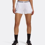 Abbigliamento da tennis Under Armour Under Armour Tech Play Up 2in1 Pantaloncino Attillato Donna-Bianco