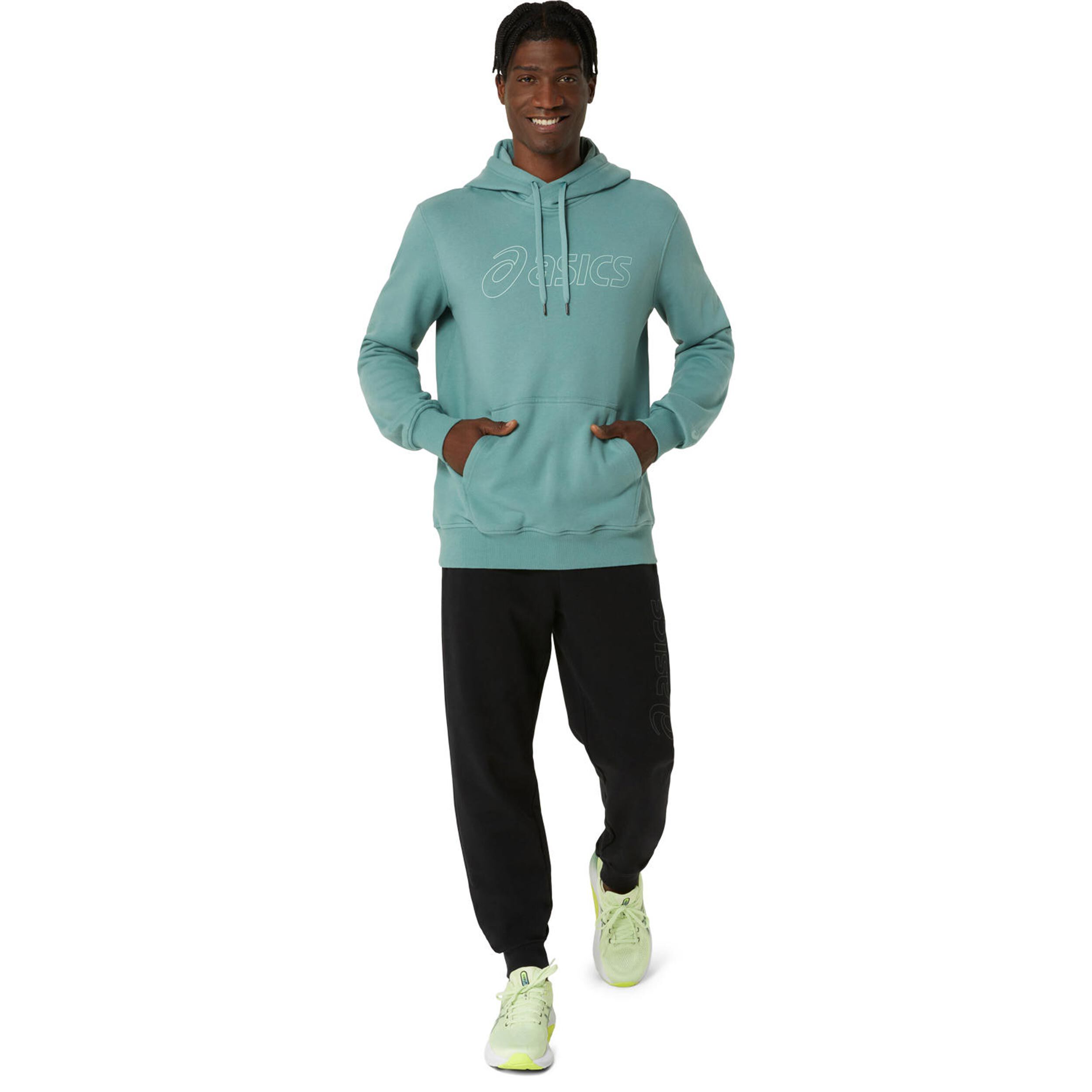 Buy ASICS Logo Felpa Con Cappuccio Uomini Verde online Tennis Point IT