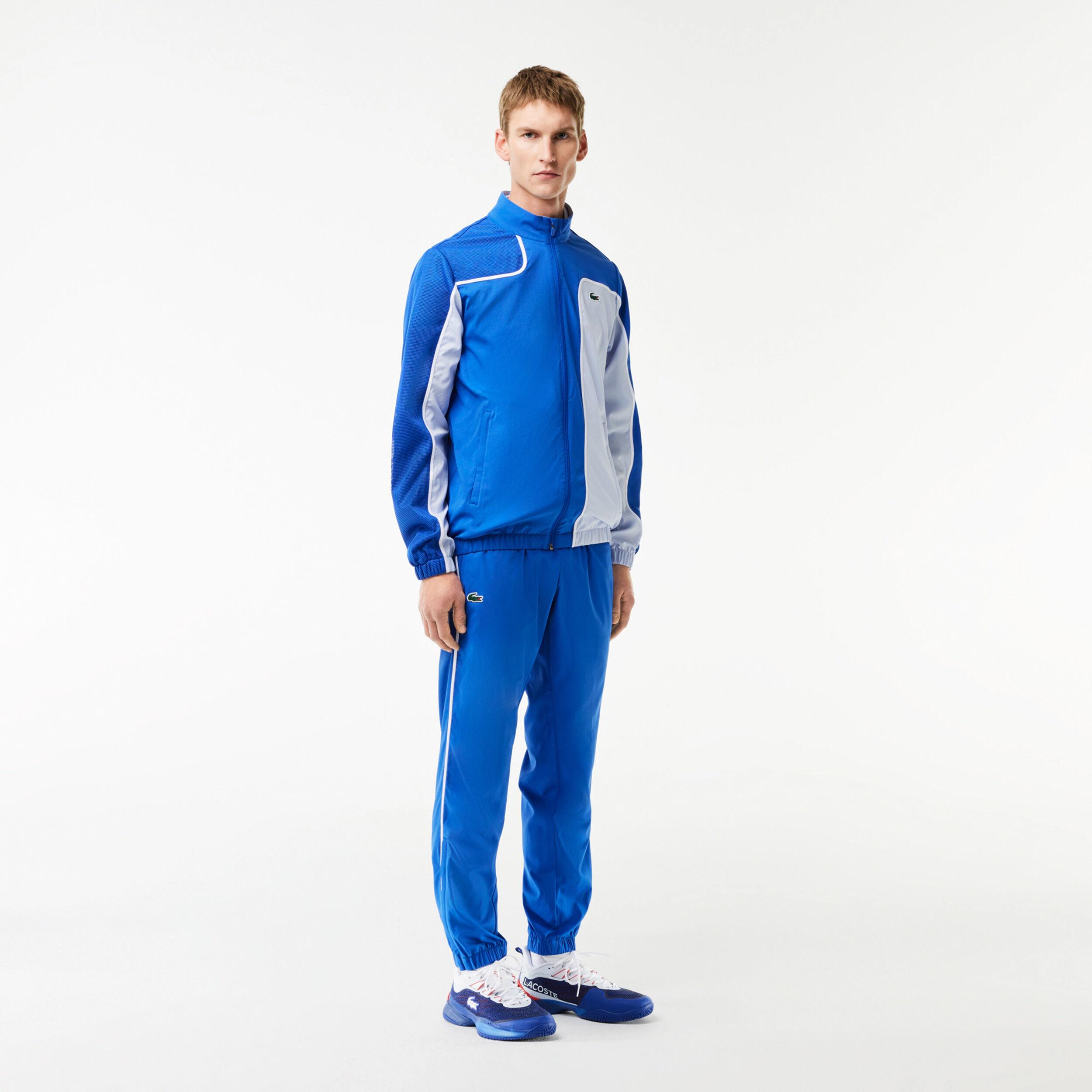 Buy Lacoste Tennis Overall Colourblock Tuta Da Allenamento Uomini Blu Bianco online Tennis Point IT