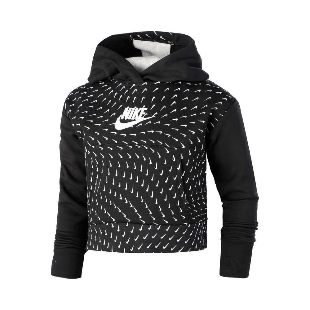 Image of Sportswear Fleece All Over Print Felpa Con Cappuccio Ragazze