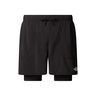 Sunriser 2in1 6in Pantaloncini Da Corsa Uomini-Nero