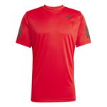 Abbigliamento adidas adidas Club 3Stripes Maglietta Uomini - rosso, 