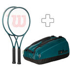 Racchette Da Torneo Wilson 2x Blade 100L V9 plus Schlägertasche