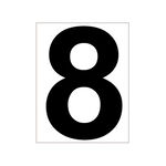 Strumenti per campi da tennis Tegra Tegra Platzziffer 8 Schild-Bianco,Nero