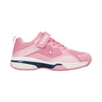 Scarpe da tennis Quiet Please Quiet Please Match Velcro Clay Scarpa per terra rossa Bambini-rosa, bianco
