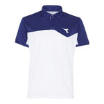 Abbigliamento Diadora Diadora Court Polo Uomini-Bianco,Blu Scuro